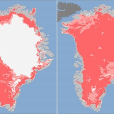 I ghiacci della Groenlandia a Luglio si sono sciolti a ritmo record